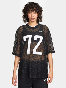 Nike - Women Black Self Design Chill T-shirt - IM8388-010