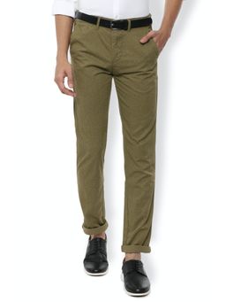 Van Heusen - Men Olive Slim Casual Trousers