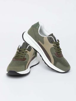 Snitch - Green Textured Sneakers