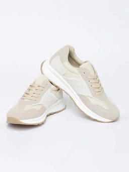 Snitch - Beige Solid Casual Sneakers