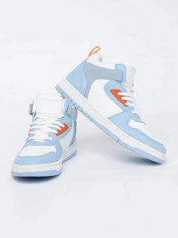 Snitch - Blue and White Colour Blocked Sneakers