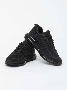 Snitch - Black Textured Casual Sneakers