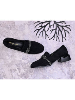 Ronnie Grey - Women Black Solid Loafers