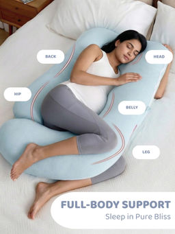 Haus & Kinder - J-Shape Maternity Pillow with Cotton Cover