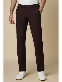 Allen Solly - Men Brown Slim Fit Solid Casual Trousers