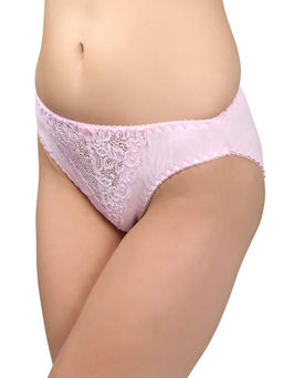 Bodycare - Bikini Style Cotton Briefs In Assorted Colour With Lace Front Crotch (Pack Of 6)