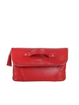 tohl - Tara Womens Tasselled Clutch - Spice Red