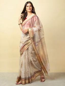 Fabindia - Cotton Silk Hand Block Print Sari