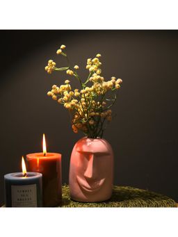 The Decor Mart - Poker Face Ceramic Vase - Pink