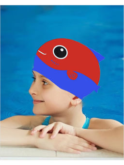 Little Surprise Box - Red Fin Dual Silicone Kids Swim Cap