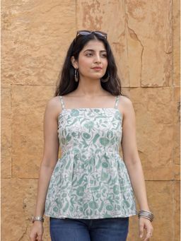 Yufta - Cotton White Strappy Top