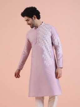 KISAH - Men Pink Printed Kurta