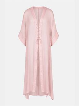 BEYOND - Pink Cross Front Sheer Overlay