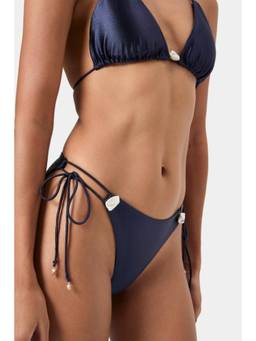 BEYOND - Navy Blue Pearl Bikini Bottom