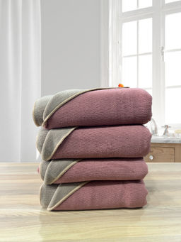 LABHAM - Mauve Microfiber Reversible Bath Towel