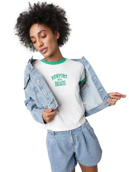 ONLY - Women Printed White T-Shirt