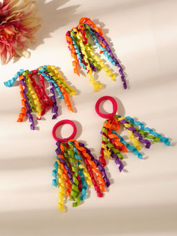 Stol'N - Hair Clips & Ponytail Rubber Bands - Multi-Color (Pack of 4) (3-12 Years)