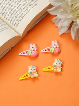 Stol'N - Animals Face Designed Hair Clips - Multi-Color (Pack of 4) (3-12 Years)