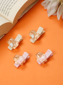 Stol'N - Bear Designed Hair Clips - Multi-Color (Pack of 4) (3-12 Years)