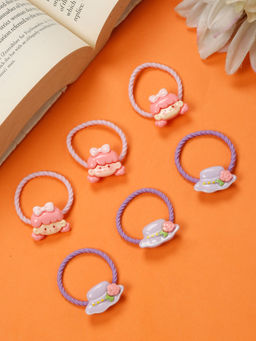 Stol'N - Doll & Hat Designed Rubber Bands - Multi-Color (Pack of 6) (3-12 Years)