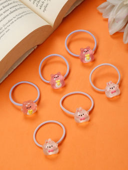 Stol'N - Teddy Designed Rubber Bands - Multi-Color (Pack of 6) (3-12 Years)