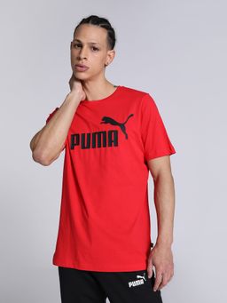 Puma - Essentials Logo Mens Red T-shirt