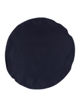 The Tie Hub - Freehand Navy Blue With White Border Pocket Square For Men