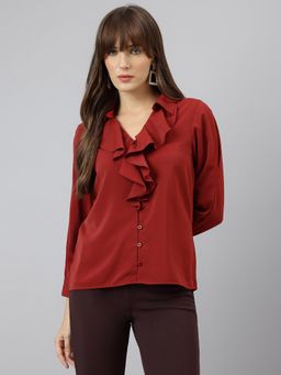 Latin Quarters - Women Three-Quarter Sleeves Solid Shirt
