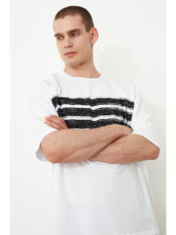 Trendyol - Man White T-Shirt