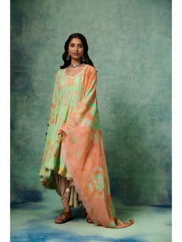 Saundh - Preet Kurta and Pant with Green (Set of 3)