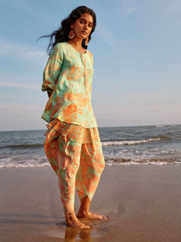 Saundh - Yasmin Kurta and Dhoti Green (Set of 2)