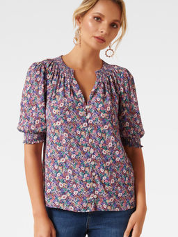 Forever New - Zalie Smock Cuff Blouse