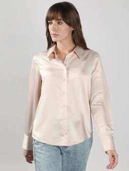 VERO MODA - Light Beige Full Sleeves Shirt