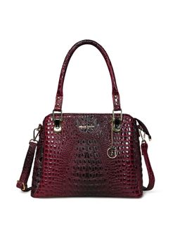 Pelle Luxur - Women's Wine Red Premium Pu Medium Shoulder Bag