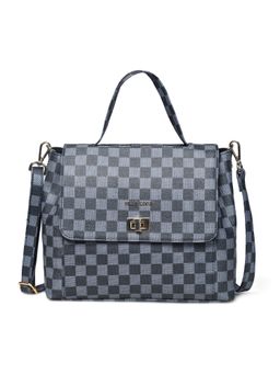 Pelle Luxur - Women's Purple-Black Premium Pu Medium Sling Bag