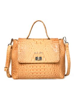 Pelle Luxur - Women's Light Brown Premium Pu Medium Sling Bag