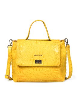 Pelle Luxur - Women's Yellow Premium Pu Medium Sling Bag
