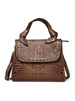 Pelle Luxur - Women's Chocolate Brown Premium Pu Medium Satchel Bag