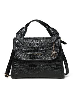 Pelle Luxur - Women's Black Premium Pu Medium Satchel Bag