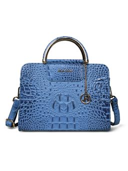 Pelle Luxur - Women's Royal Airforce Blue Premium Pu Medium Satchel Bag