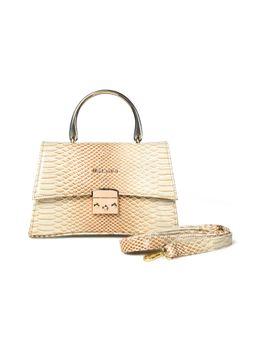 Pelle Luxur - Women's Off White-Brown Premium Pu Small Sling Bag