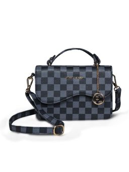 Pelle Luxur - Women's Purple-Black Premium Pu Small Sling Bag