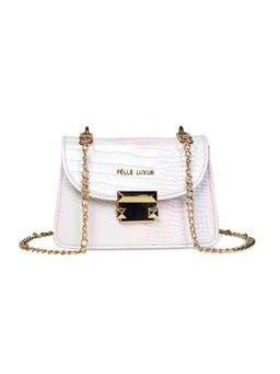 Pelle Luxur - Women's White Premium Pu Small Sling Bag