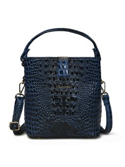Pelle Luxur - Women's Navy Blue Premium Pu Small Bucket Bag