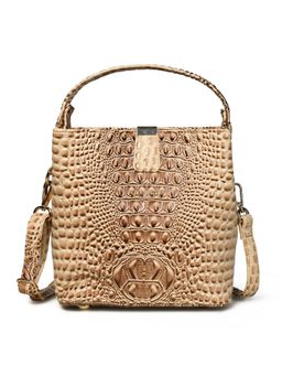 Pelle Luxur - Women's Light Brown Premium Pu Small Bucket Bag