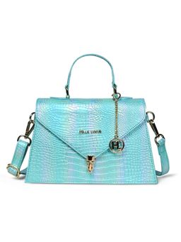 Pelle Luxur - Women's Turquoise Premium Pu Medium Satchel Bag