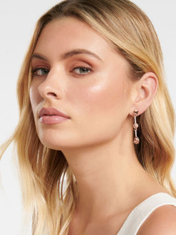 Forever New - Seva Pink Stone Column Drop Earring