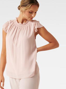 Forever New - Janice Curved Yoke Ruffle Tank