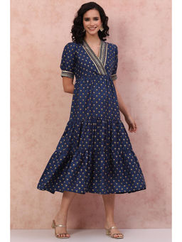 Rangriti - Blue Printed Dress