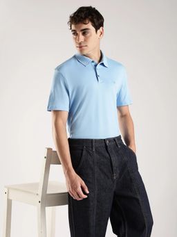 Calvin Klein - Blue Solid Regular Polo T-Shirt